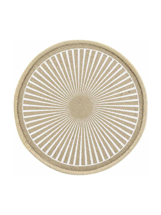 Soleimio Placemat Round Wicker Beige 38cm 1pcs