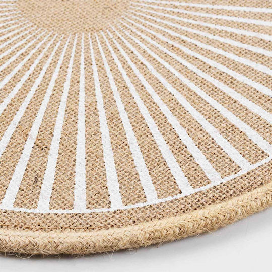 Soleimio Placemat Round Wicker Beige 38cm 1pcs
