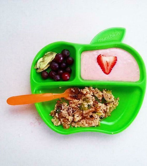 Munchkin Baby Food Plate Apple made of Plastic Multicolour 3pcs