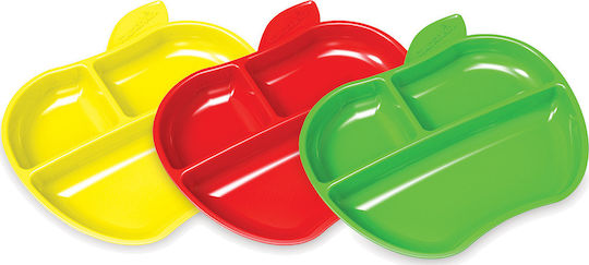 Munchkin Baby Food Plate Apple made of Plastic Multicolour 3pcs