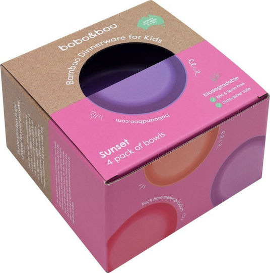 Bobo & boo Bamboo Bowl Set Sunset 4τμχ