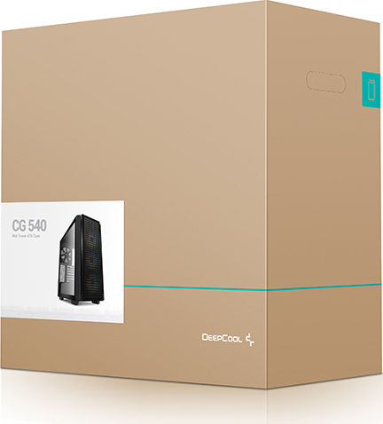 Deepcool CG540 Gaming Midi Tower Κουτί Υπολογιστή με Πλαϊνό Παράθυρο και RGB Φωτισμό Μαύρο