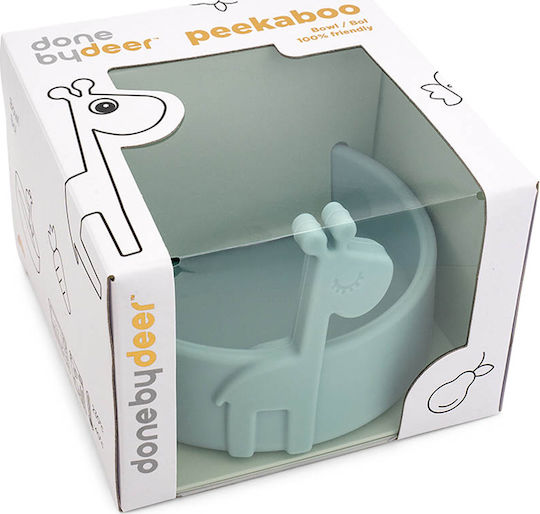 Done by Deer Bol pentru copii Raffi din silicon Albastru