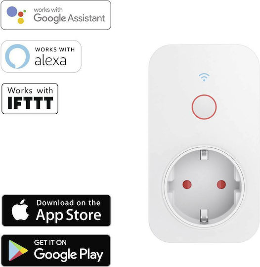 HAMA socket Μονή Εξωτερική Πρίζα Ρεύματος Wi-Fi Λευκή