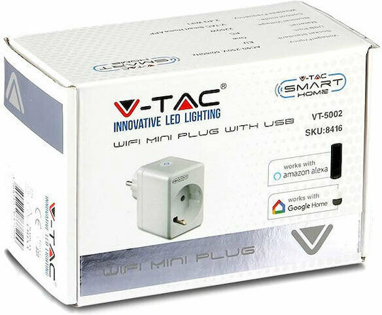 V-TAC Inteligent Un singur soclu cu 1 USB-A