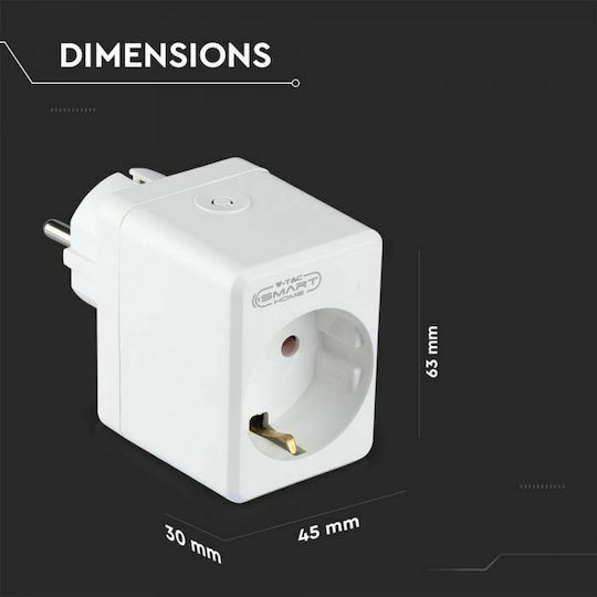 V-TAC Inteligent Un singur soclu cu 1 USB-A