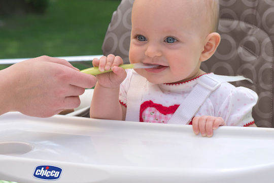 Chicco Baby Spoon 06828-71 made of Silicone for 6+ months Red