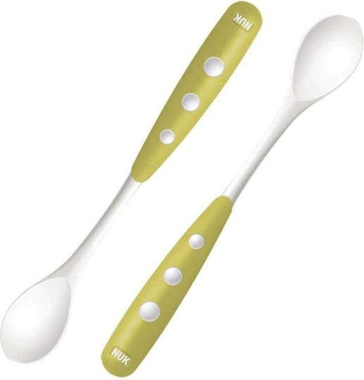 Nuk Baby Set with Spoons Easy Learning made of Plastic for 6+ months Green 2pcs