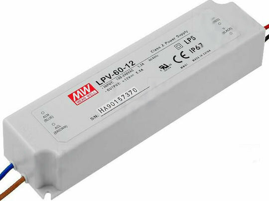 Mean Well Reglabil Reglabil Sursă De Alimentare LED Etanșă IP67 Putere 60W Cu Tensiune De Ieșire 12V 2 Bucăți