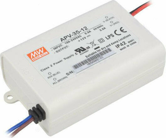 Mean Well LED Power Supply IP42 Power 35W with Output Voltage 12V 2pcs