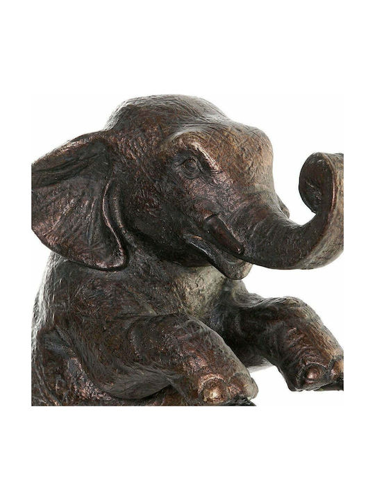 DKD Home Decor Dekorativer Elefant aus Polyresin 30x12x37cm 1Stück