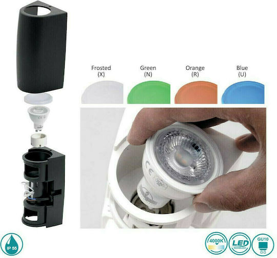 Fumagalli Marta 90 Wall-Mounted Outdoor Spot Light GU10 IP55 Double Beam