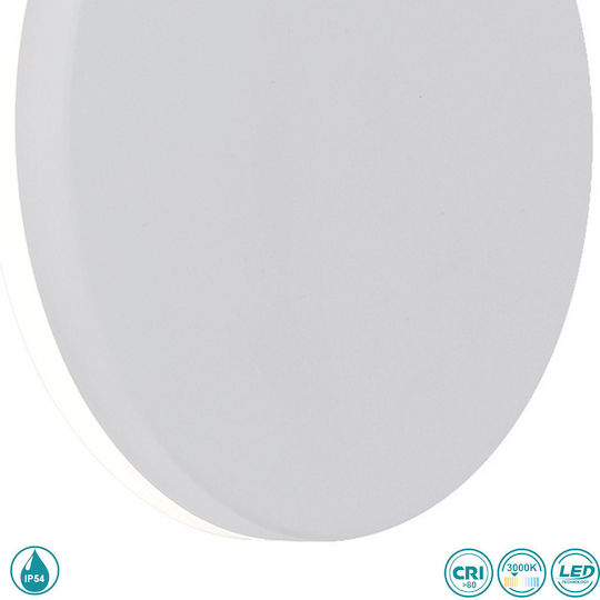 Viokef Jazz Стенен Външен Плафон LED IP54 12W с Топло бяло Светлина