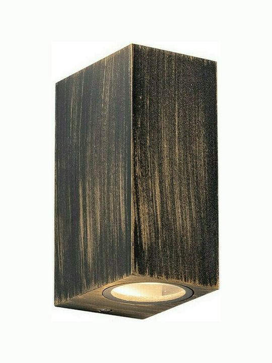 Aca Wall-Mounted Outdoor Spot Light IP54 GU10 Black