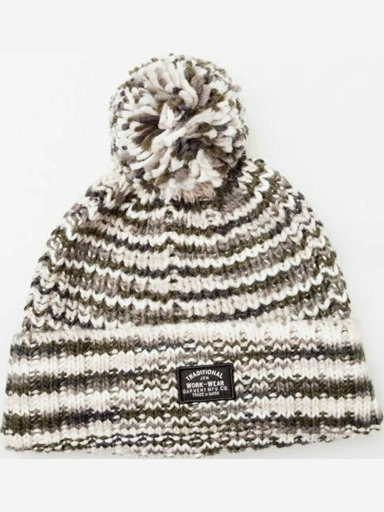 Space Dye Pom Pom Beanie Γυναικείος Σκούφος Πλεκτός Grey Space Dye