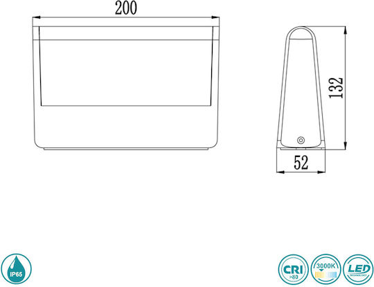 Sun Light Επιτοίχια Εξωτερική Πλαφονιέρα LED IP65 13W 20x5.2εκ.