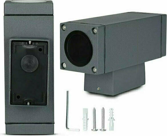 V-TAC Стенно Външно Спот Осветление GU10 IP44 Двоен лъч 6.3x17x17εκ.