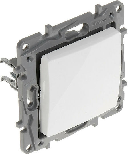 Legrand Niloe Recessed Wall Switch Single Without Frame Aller Retour White