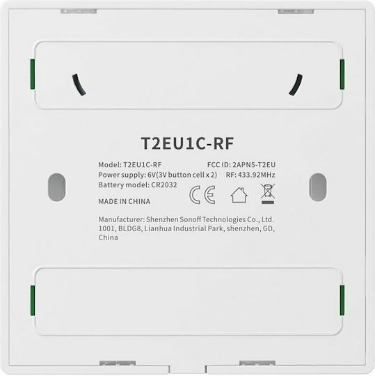 Sonoff RF-T2EU3C Wall-mounted Triple Touch Wall Switch with White Frame