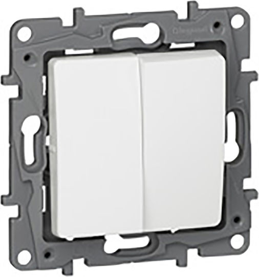 Legrand Niloe Recessed Wall Switch Lighting Two-Way without Frame White