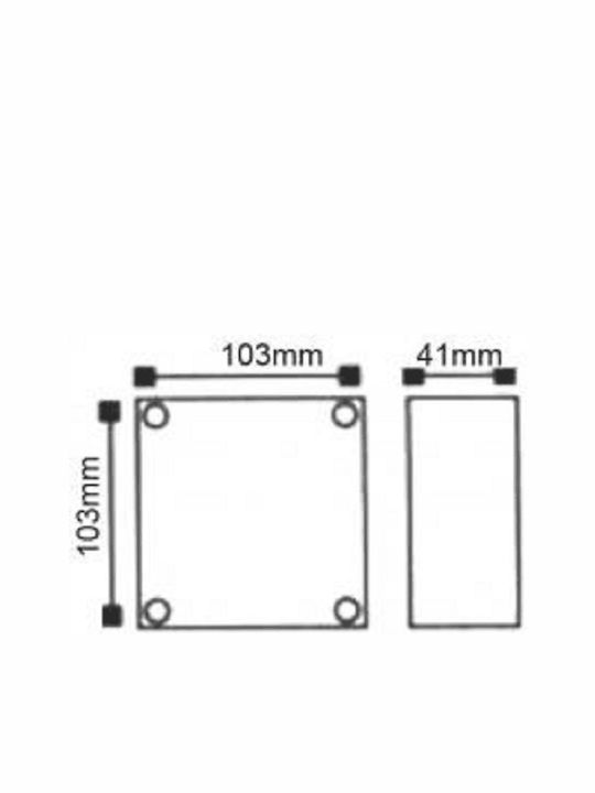 Aca Стенно Външно Плафонно Осветление LED IP65 1.6W с Студено бяло Светлина