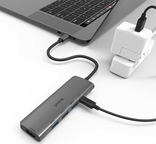 Prolink USB-C Docking Station mit HDMI 4K PD Gray (PLT465)