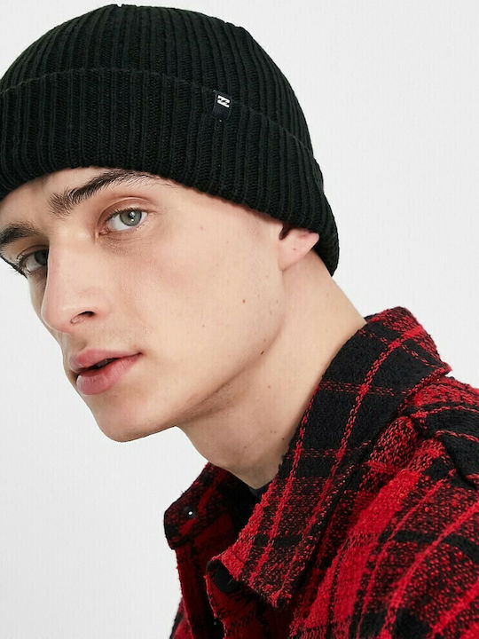 Arcade Beanie Ανδρικός Σκούφος με Rib Πλέξη σε Μαύρο χρώμα