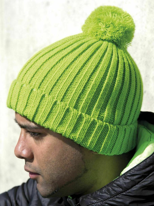 Result R369X Ribbed Beanie Cap Green