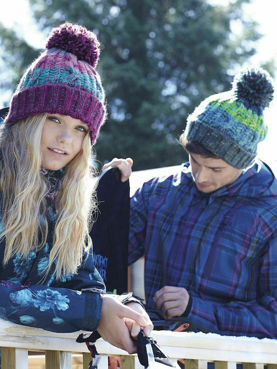 Beechfield B486 Γυναικείος Pom Pom Beanie Σκούφος Winter Berries