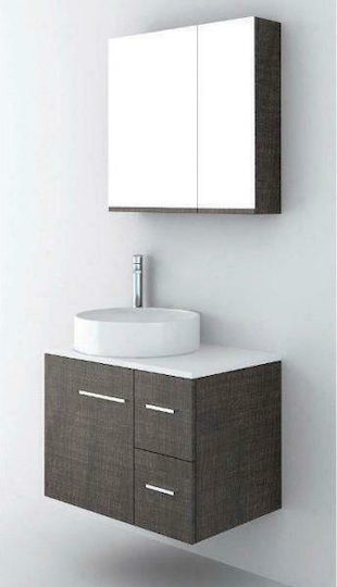 Orabella Solid Surface 70 1 Door 2 Drawers Πάγκος χωρίς Νιπτήρα με Καθρέπτη Μελαμίνη Μ70xΒ45xΥ50cm Orabella Solid Surface 70 1 Door 2 Drawers Πάγκος χωρίς Νιπτήρα με Καθρέπτη Μελαμίνη Μ70xΒ45xΥ50cm