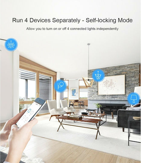 Sonoff 4-Kanal Intelligenter Schalter Wi-Fi 16A