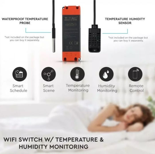 V-TAC Wi-Fi Temperature and Humidity Sensor