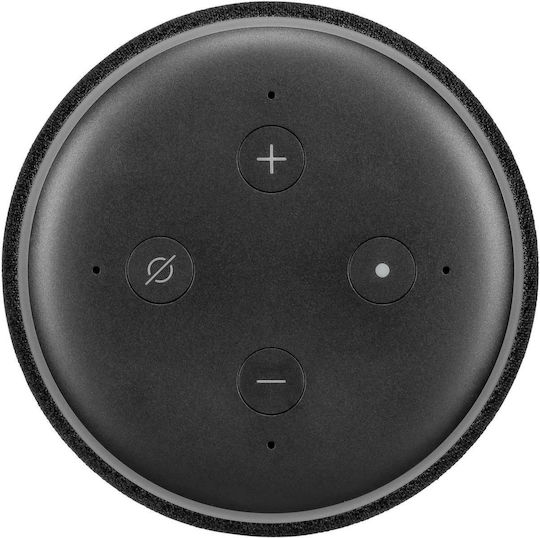 Amazon Echo Dot (3rd Gen) Въглен Умна централа с високоговорител Съвместим с Алекса