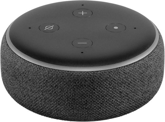 Amazon Echo Dot (3rd Gen) Въглен Умна централа с високоговорител Съвместим с Алекса