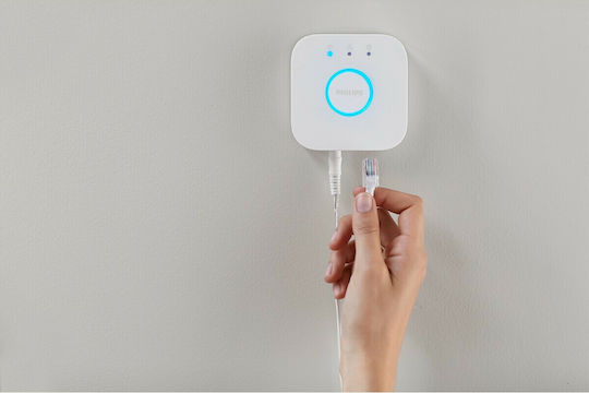 Philips Hue Bridge Умен Мост Bluetooth / Zigbee Съвместим с Google Home, Apple HomeKit, Alexa & Hue Bridge