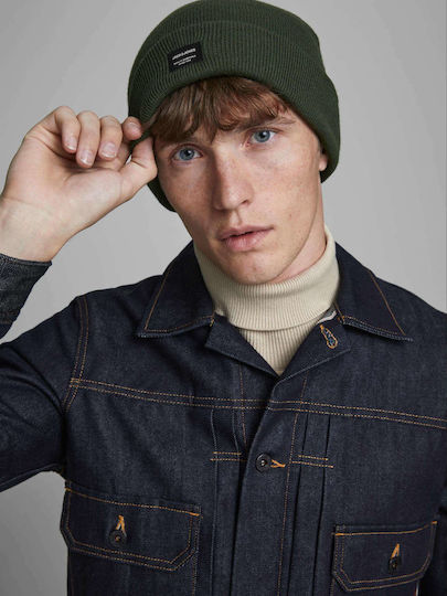Beanie Männer Beanie Gestrickt in Khaki Farbe