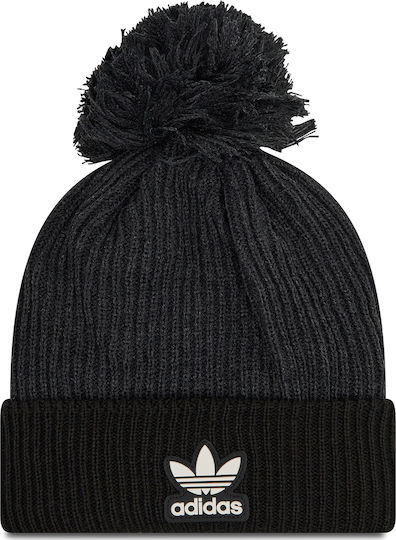 Adicolor Collegiate Pom Pom Beanie Unisex Căciulă Tricotată Neagră