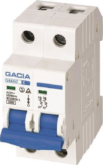 Gacia Αυτόματη Ασφάλεια 20A Διπολική AC 500-42313