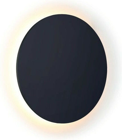 Aca Eclipse Modern Lamp Wall with Integrated LED and Warm White Light Black 14x14x3.6cm
