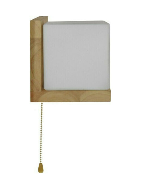 GloboStar Modern Lamp Wall with Socket E27 Beige 30x14.5x15cm