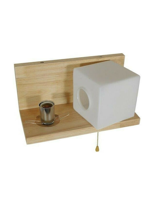 GloboStar Modern Lamp Wall with Socket E27 Beige 30x14.5x15cm