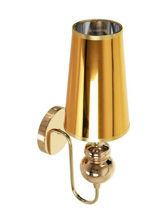 GloboStar Laura Modern Leuchte Wand mit Fassung E27 Gold 15x48cm