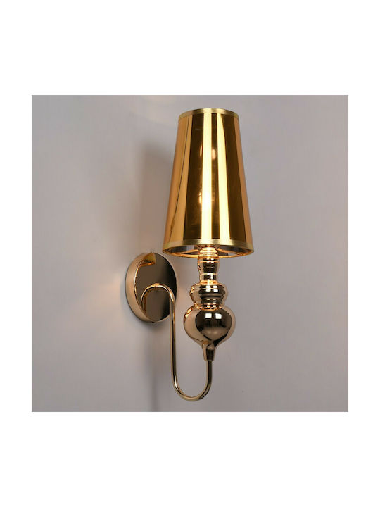 GloboStar Laura Modern Leuchte Wand mit Fassung E27 Gold 15x48cm