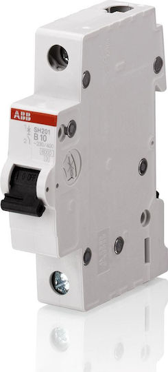 Abb SH201T-B10 1-Pole Automatic Circuit Breaker 10A 3kA Καμπύλη B 70309