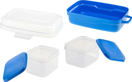 Ferplast Pet Risto Plastic Bowl Food & Water for Dog & Cat 2x 500ml in Blue Color