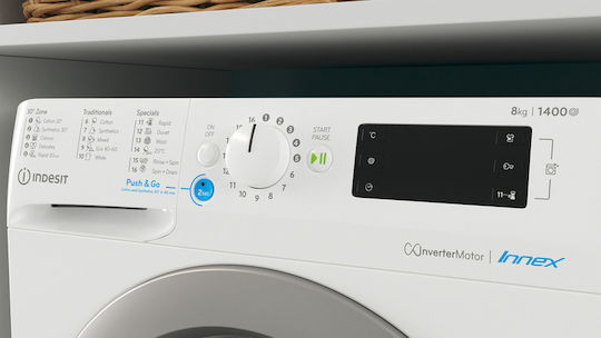 Indesit BWE 81485X WS EE N Mașină de Spălat Rufe 8kg 1351 Rotiri Echilibru Hidric Plus