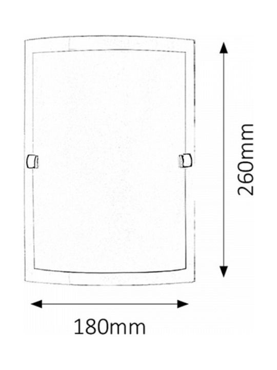 Rabalux Modern Leuchte Wand mit Fassung E27 Transparent 18x26x26cm
