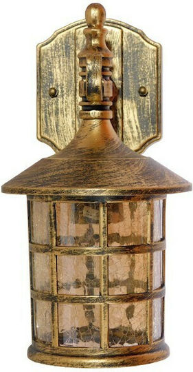 GloboStar Pharos Industrial Wall Lamp with E27 Bulb Base Bronze 17x29x29cm