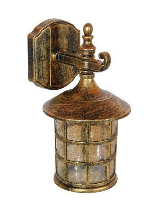 GloboStar Pharos Vintage Wall Lamp with Socket E27 Bronze Width 17cm