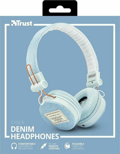 Trust Fyber Ενσύρματα On Ear Ακουστικά Γαλάζια